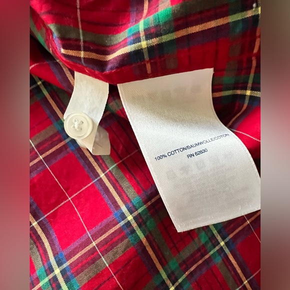 Lands’ End Red Plaid Tunic Shirt, size 12 - Picture 4 of 5